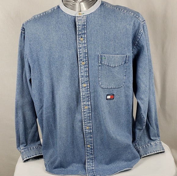 Tommy Hilfiger Vintage No Collar Long Sleeve - Picture 1 of 4